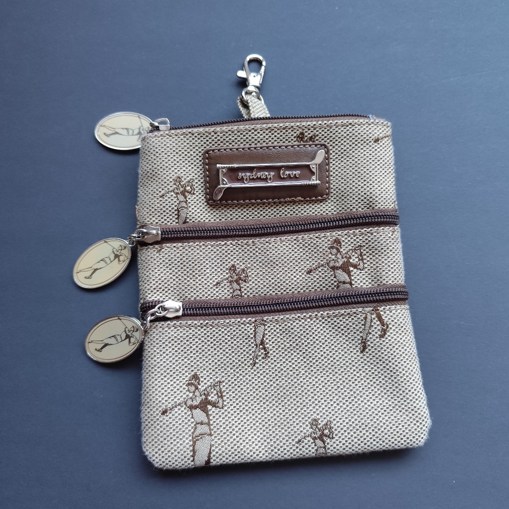 3/$30💜Sydney Love Tan Multi-Pocket Pouch